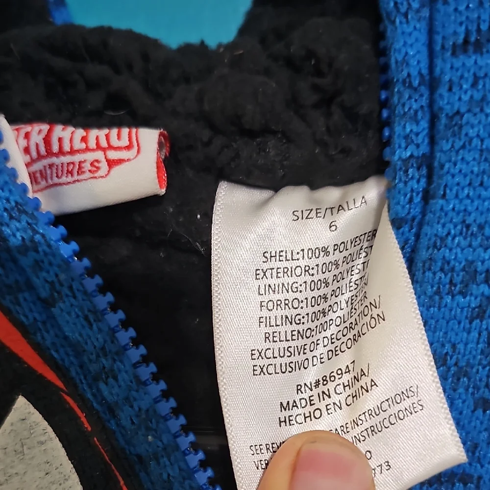 Blue Spider-Man Hoodie for Kids - Picture 3 of 3